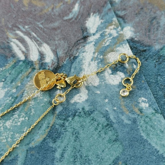 Kate Spade Disney Minnie Gold Black Pendant Necklace New w/dust bag - Picture 3 of 3